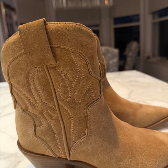 Reformation Camel Suede Ankle Booties - Picture 8 of 10